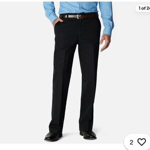 Dockers D2 Flat Front Straight Leg Dress Pants Black